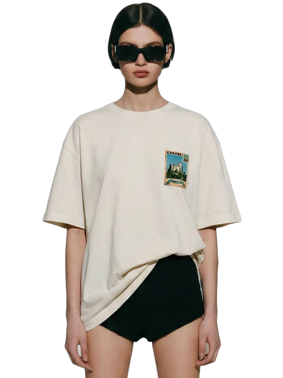 Posta Italiana Tee in ecru, women's cut
