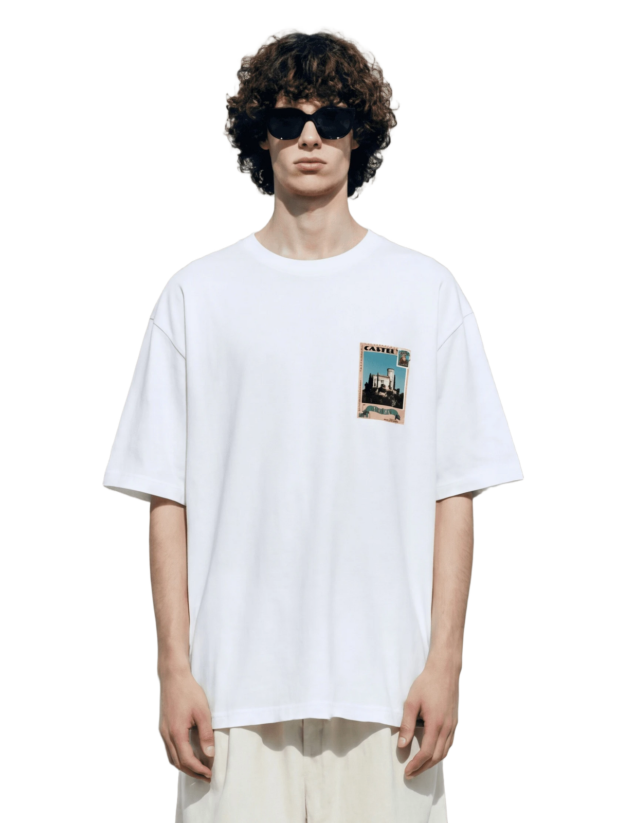 Posta Italiana Tee in white, men's cut