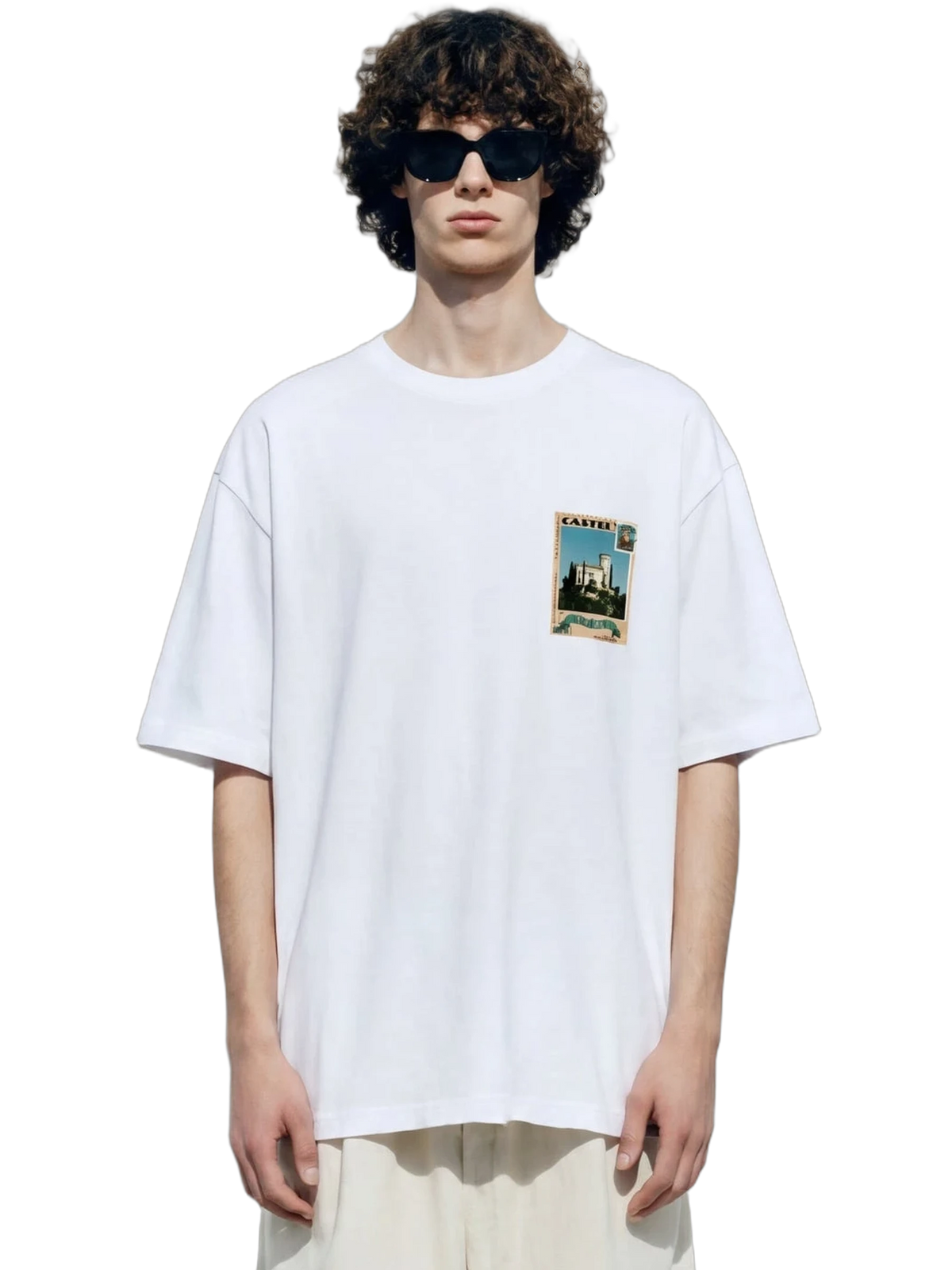 Posta Italiana Tee in white, men's cut