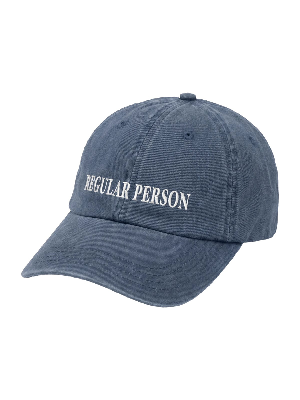 Regular Person Cap in royal blue, flat lay