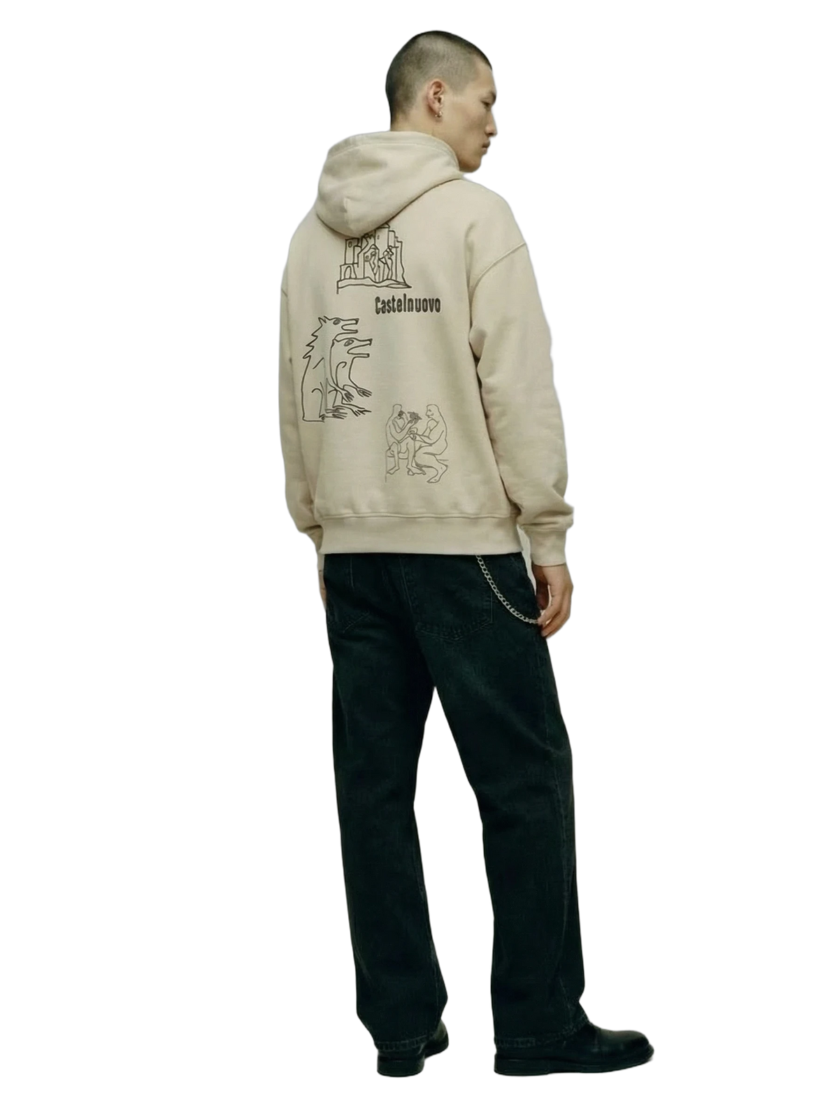 Relic Hoodie in ivory, men's cut