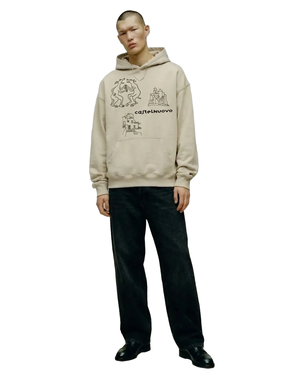 Relic Hoodie in ivory, men's cut