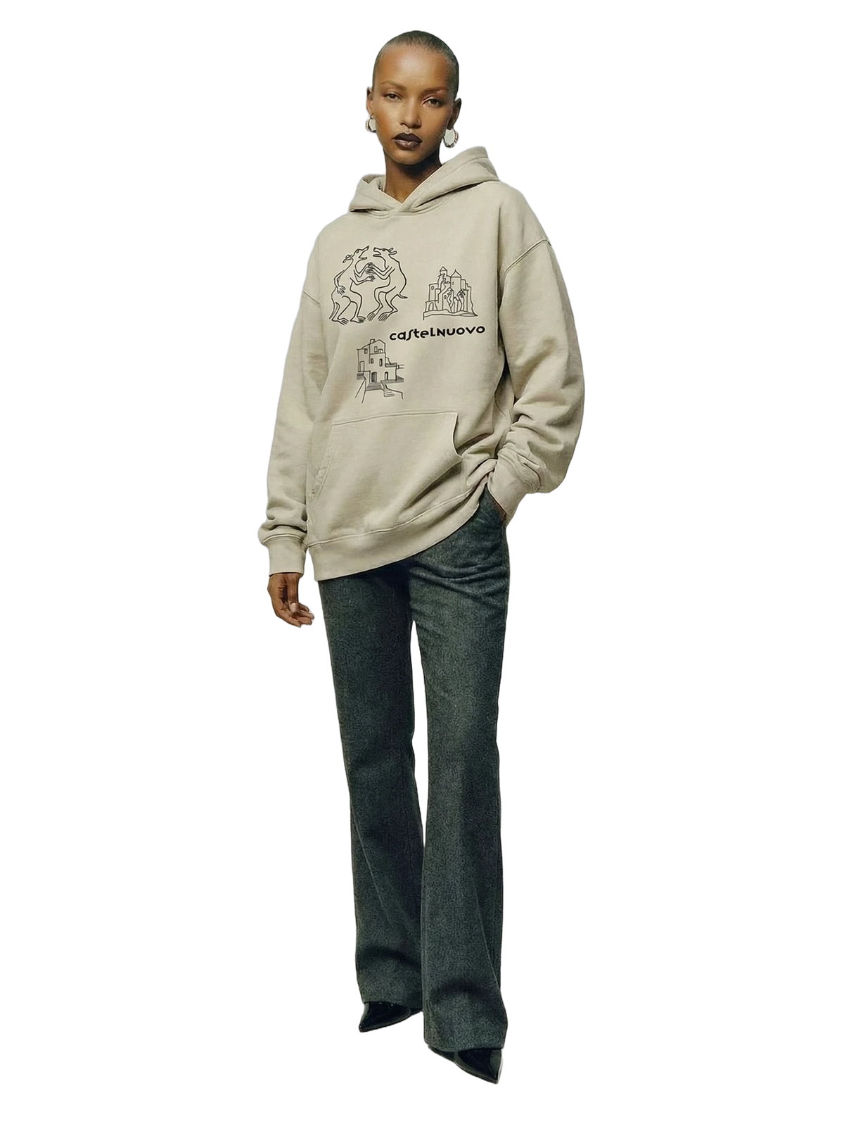 Relic Hoodie in ivory, women's cut