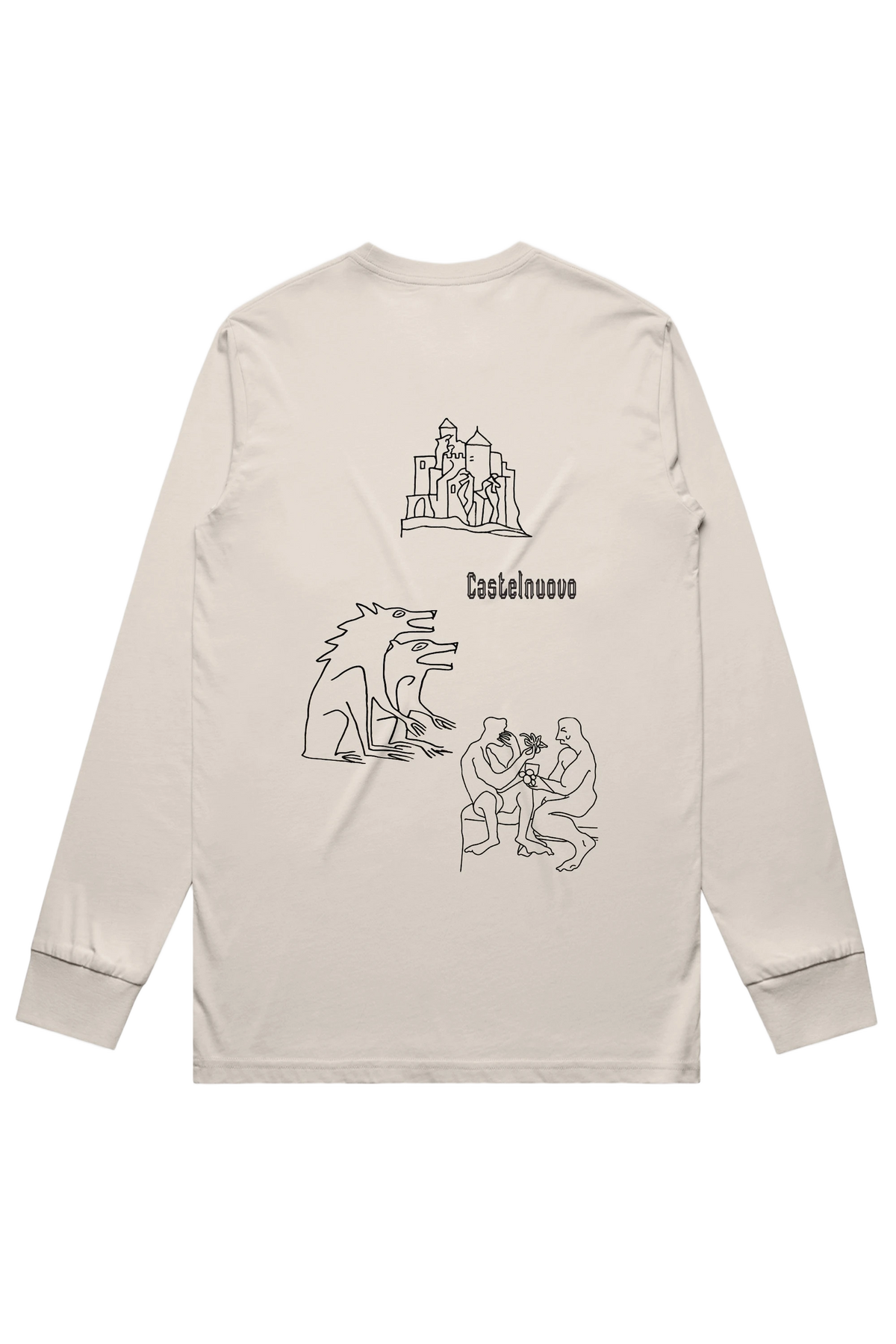 Relic Longsleeve in bone, women's cut, flat lay