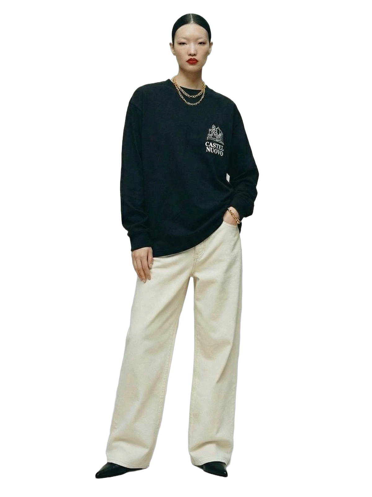 Repubblica Longsleeve in black, women's cut