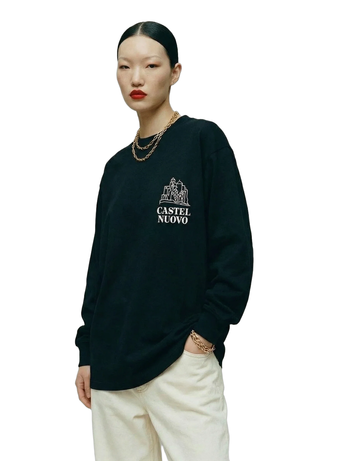 Repubblica Longsleeve in black, women's cut