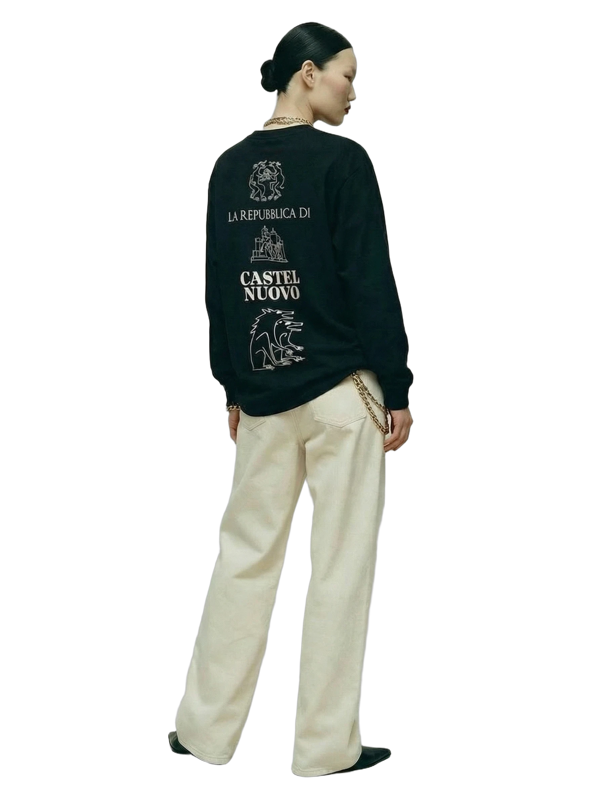 Repubblica Longsleeve in black, women's cut