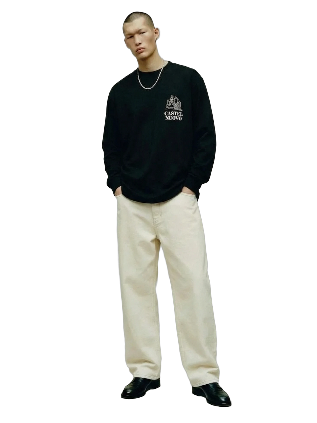 Repubblica Longsleeve in black, men's cut