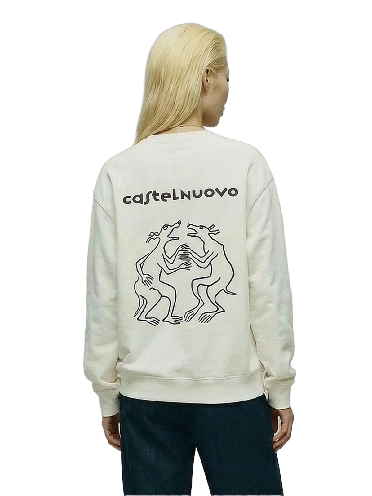 Ritual Crewneck in white, women's cut