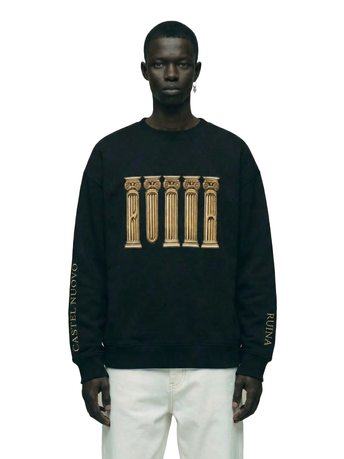 Ruina Crewneck in black, men's cut