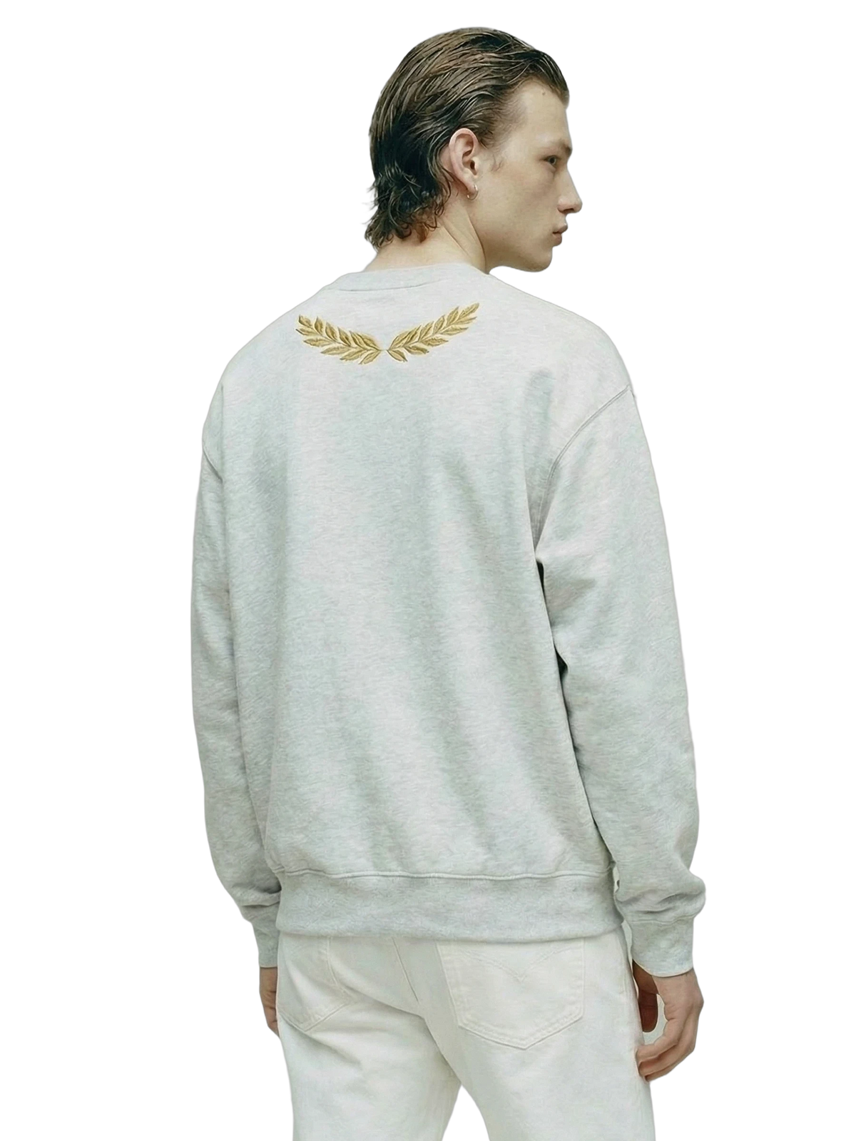Ruina Crewneck in grey heather, men's cut
