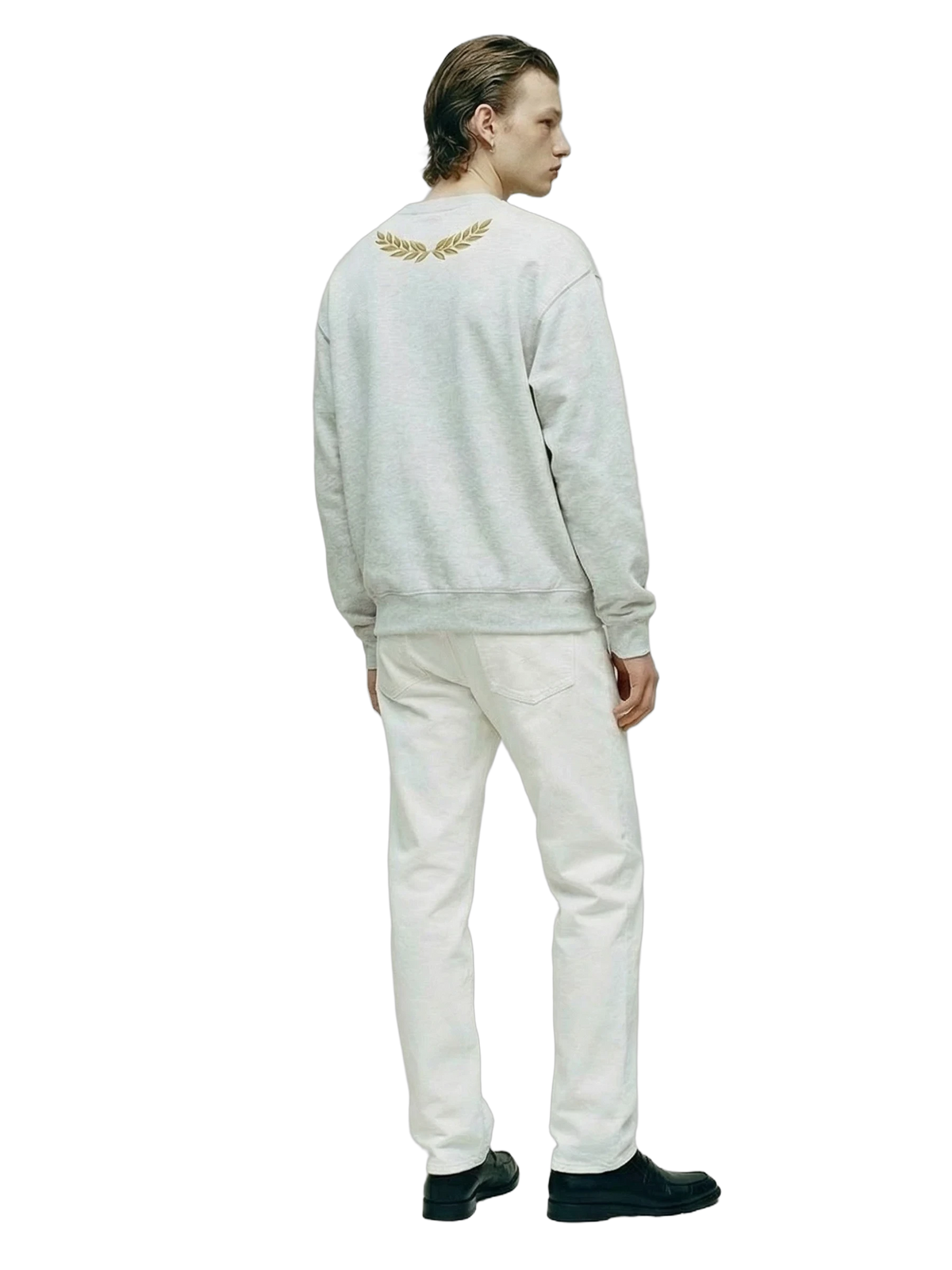Ruina Crewneck in grey heather, men's cut