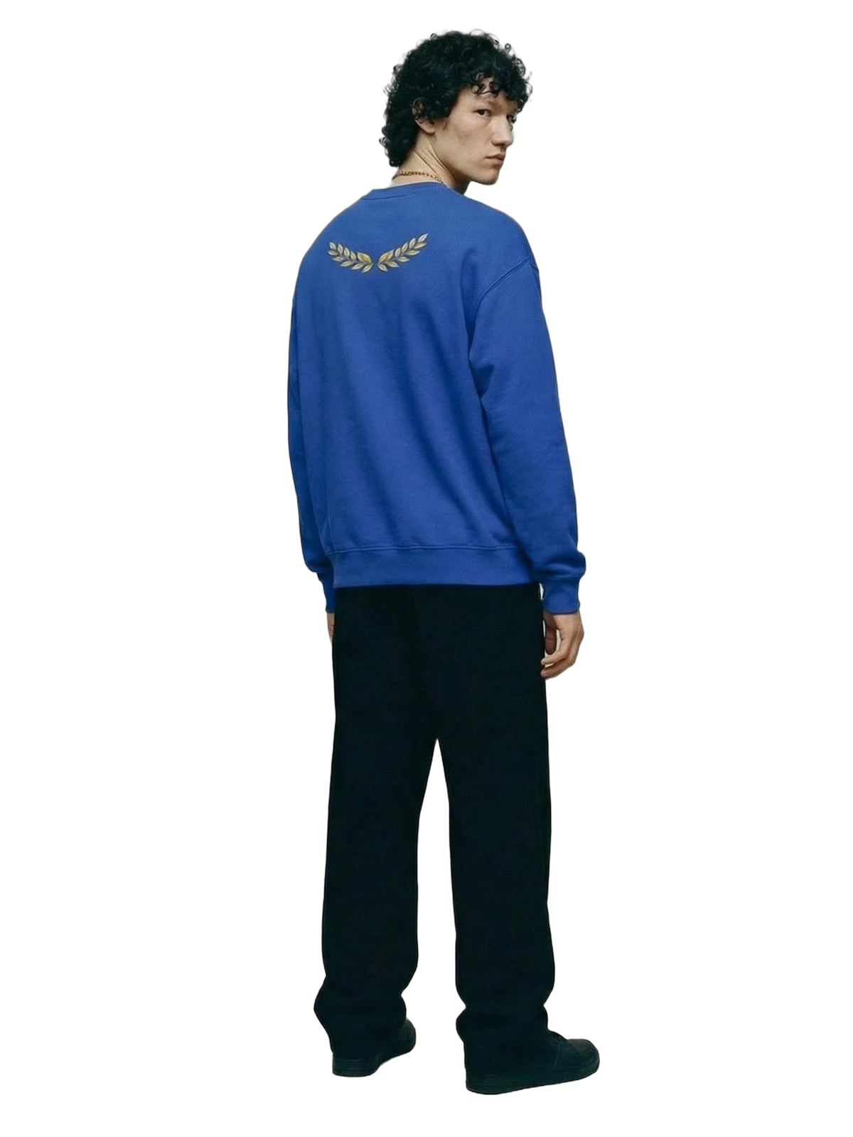 Ruina Crewneck in royal blue, men's cut