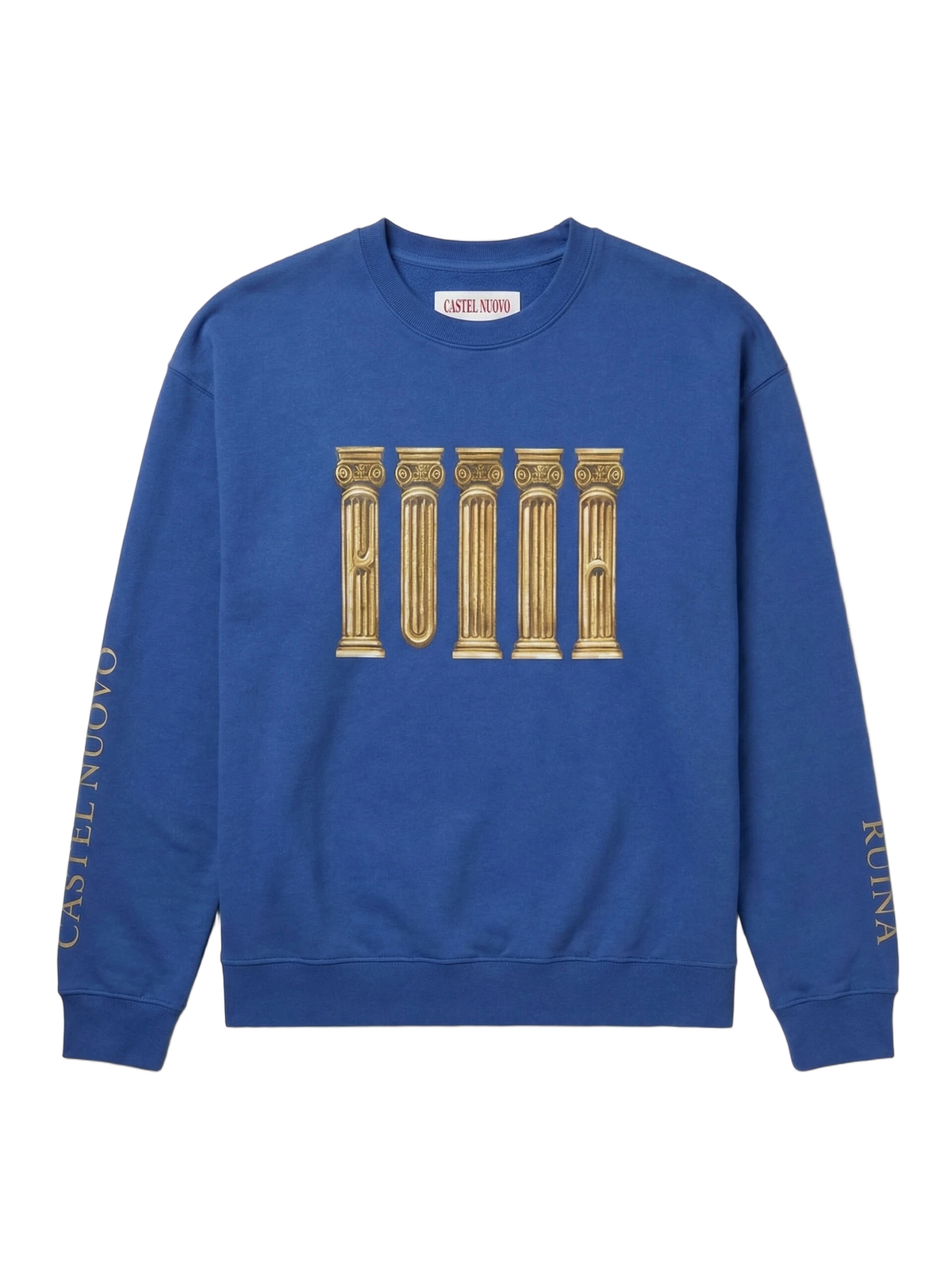 Ruina Crewneck in royal blue, men's cut