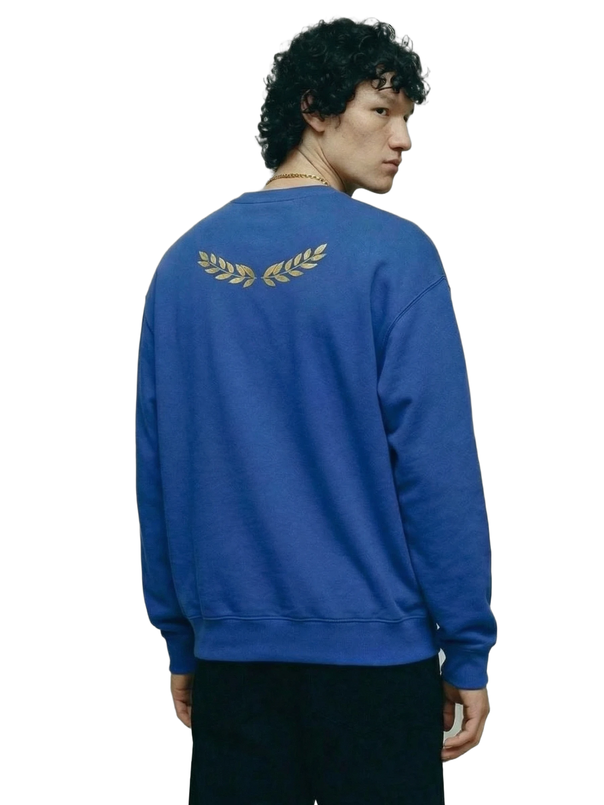 Ruina Crewneck in royal blue, men's cut