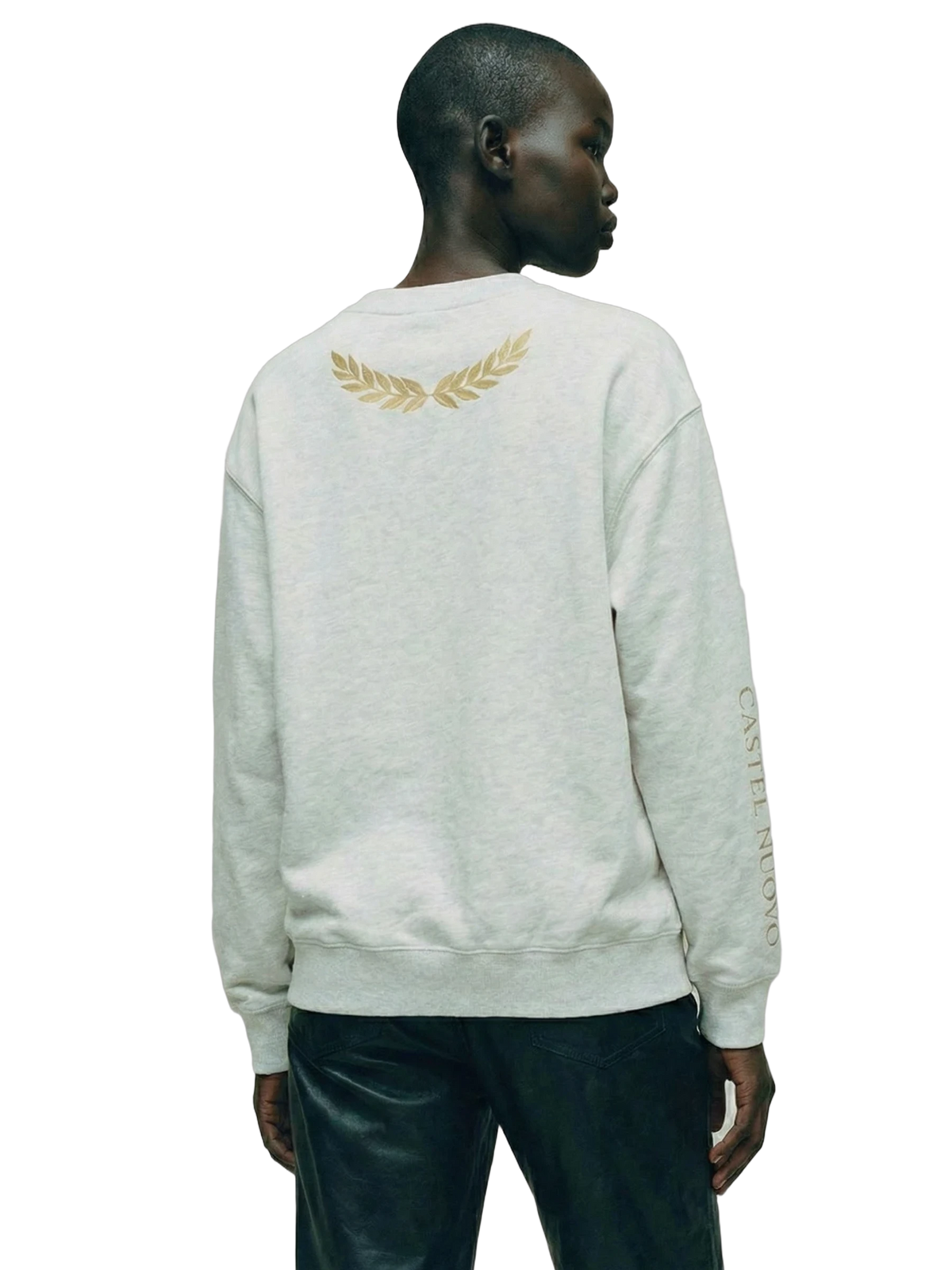 Ruina Crewneck in grey heather, women's cut