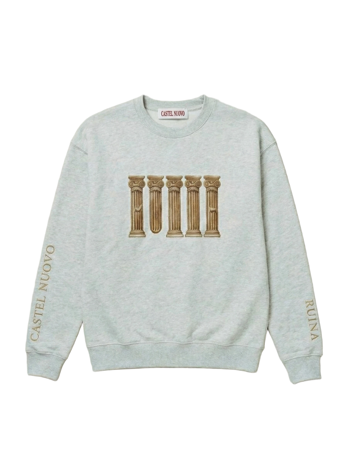 Ruina Crewneck in grey heather, women's cut