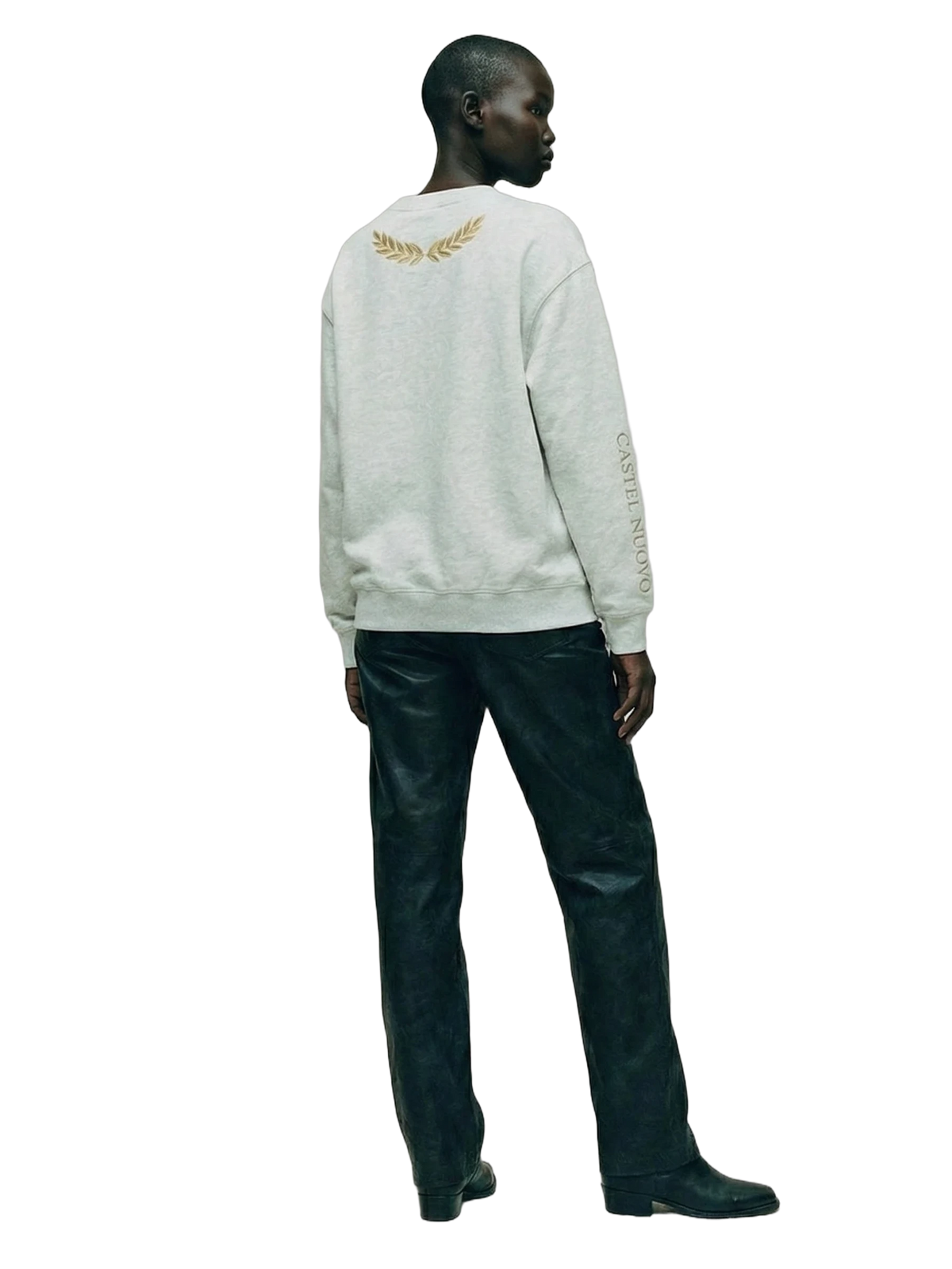 Ruina Crewneck in grey heather, women's cut