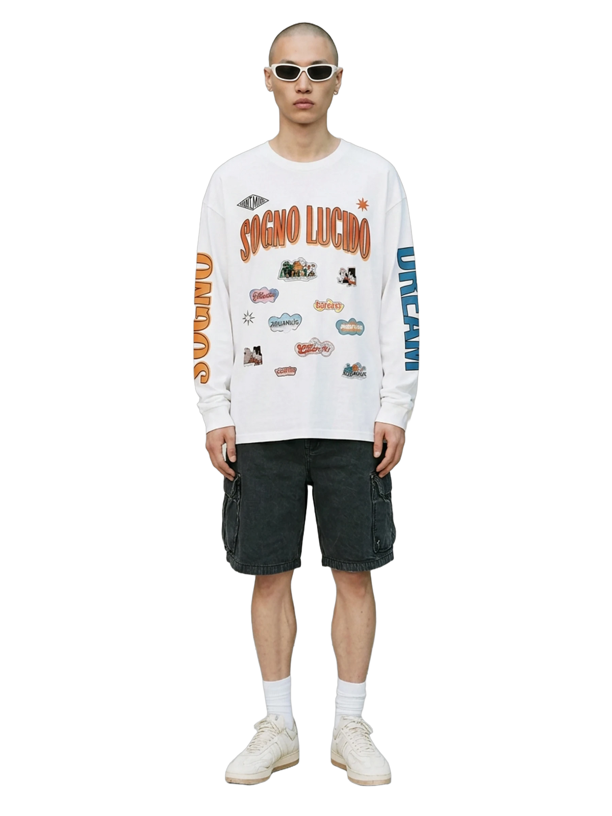 Sogno Lucido Long Sleeve in white, men's cut