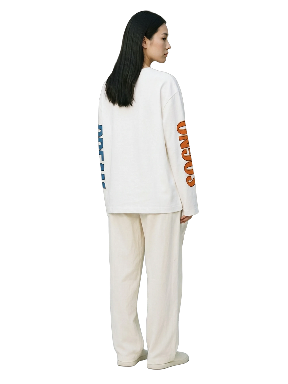Sogno Lucido Long Sleeve in white, women's cut