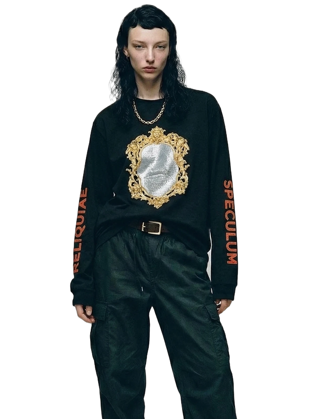 Speculum Longsleeve in black, women's cut