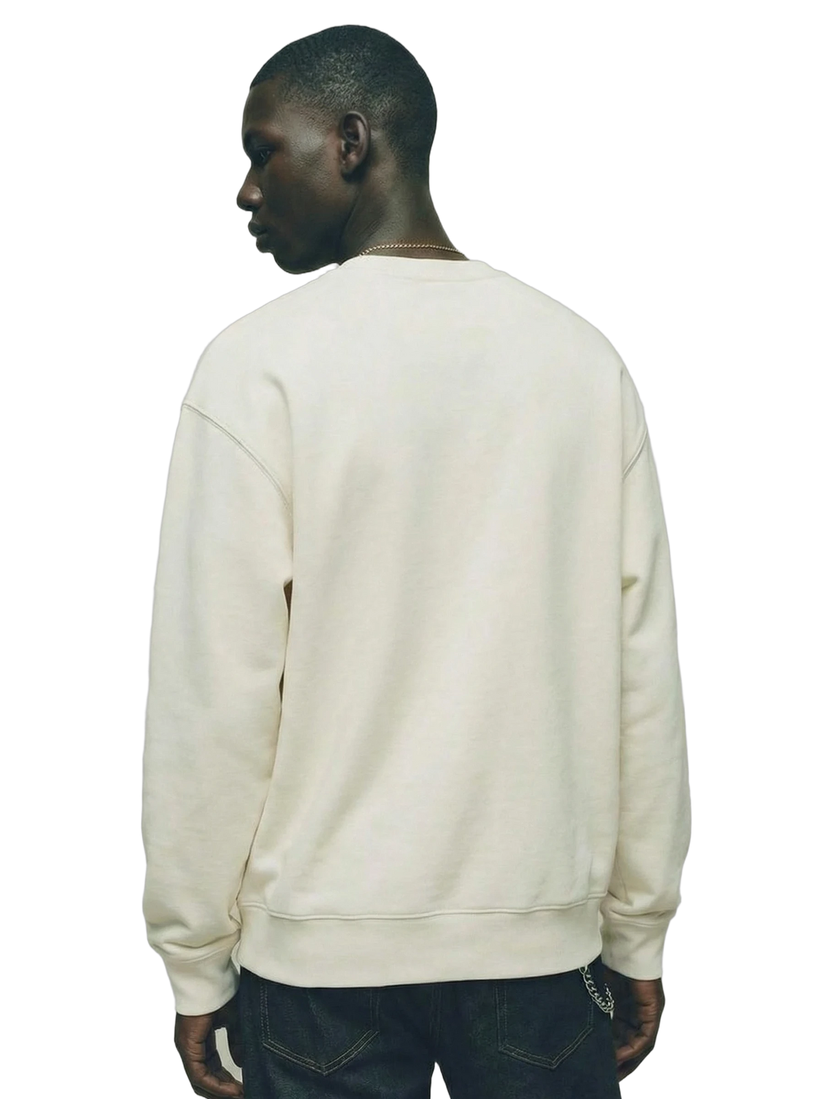 Sub Oculo Crewneck in bone, men's cut