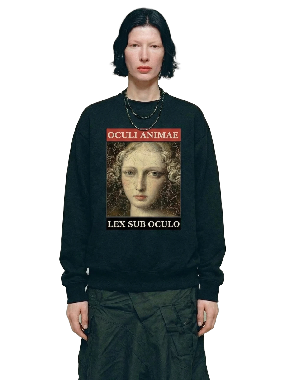 Sub Oculo Crewneck in black, women's cut