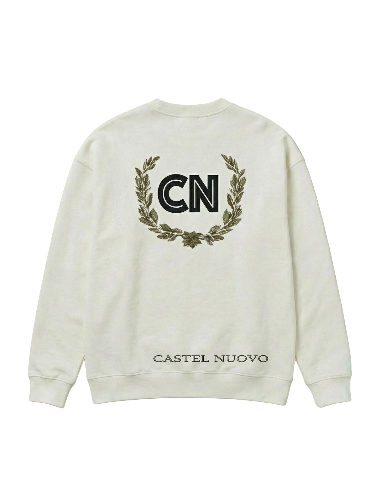 Tempus Crewneck in white, men's cut