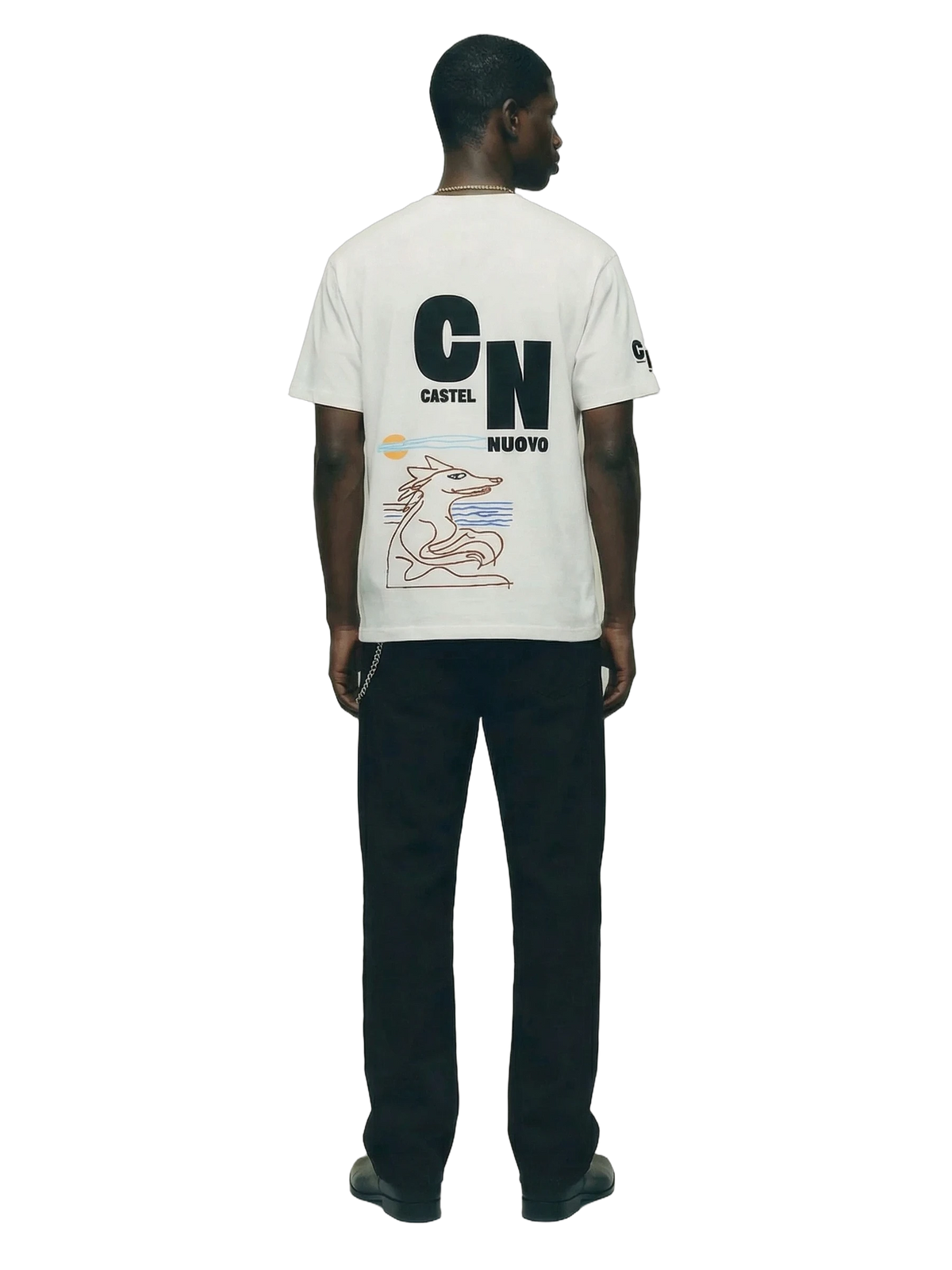 Totem Tee in white, men's cut