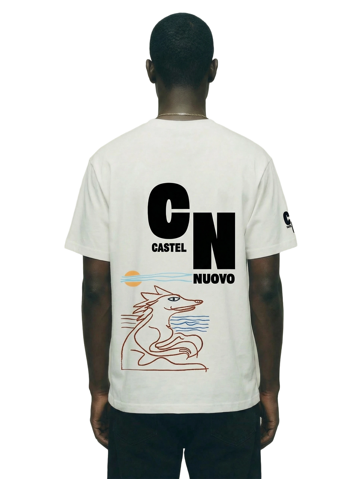 Totem Tee in white, men's cut