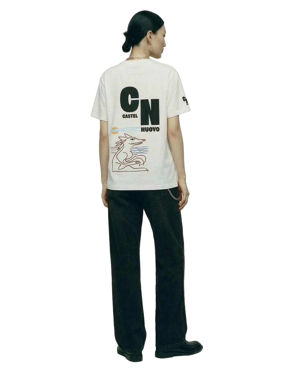 Totem Tee in white, women's cut