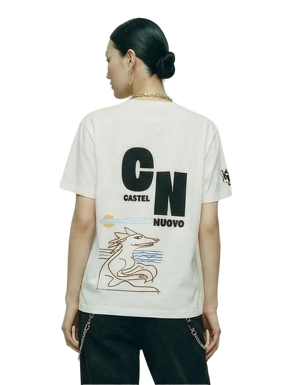Totem Tee in white, women's cut
