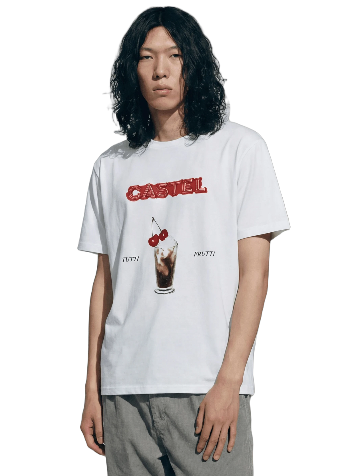 Tutti Frutti Tee in white, men's cut