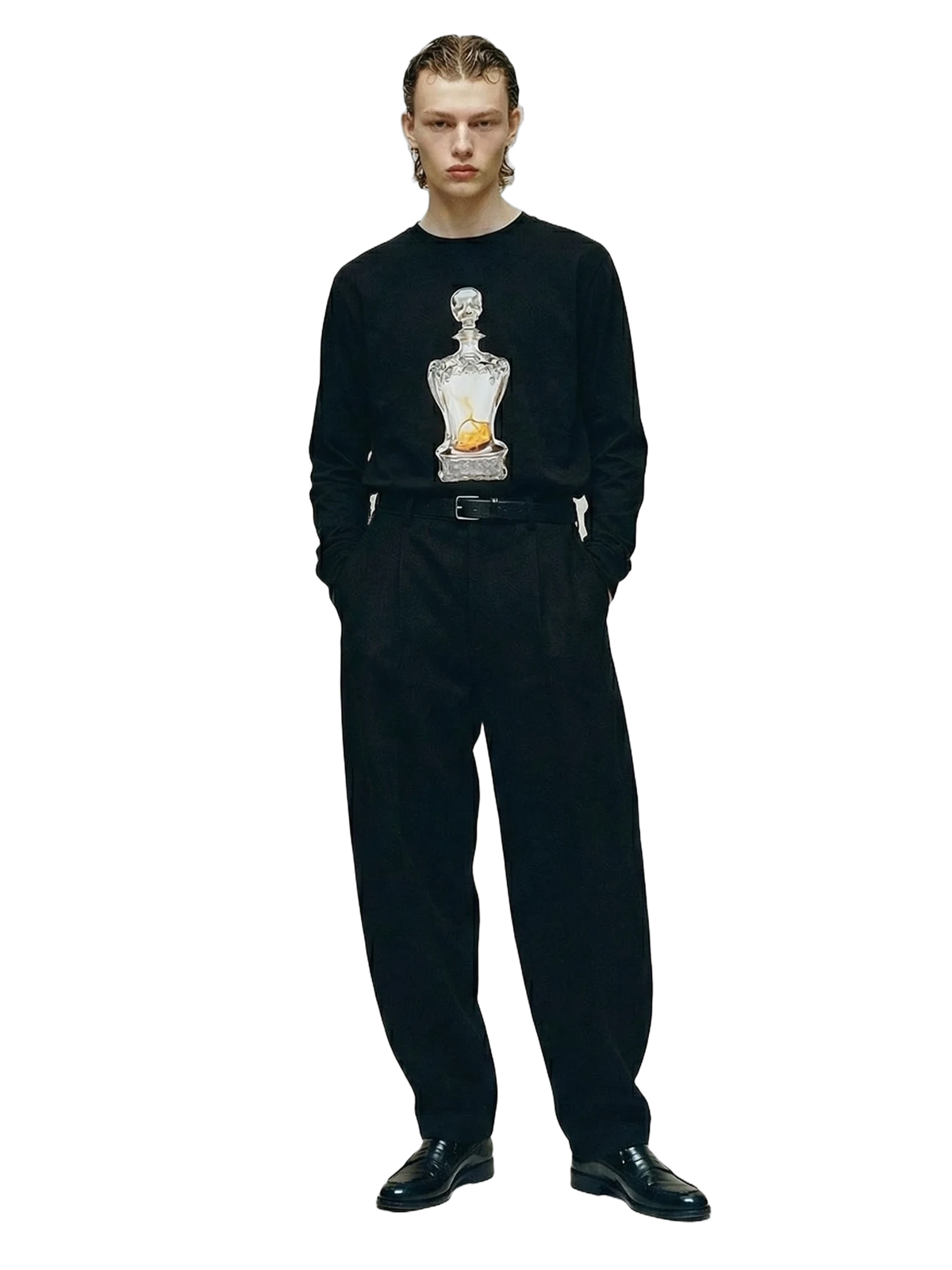 Veleno Longsleeve in black, men's cut
