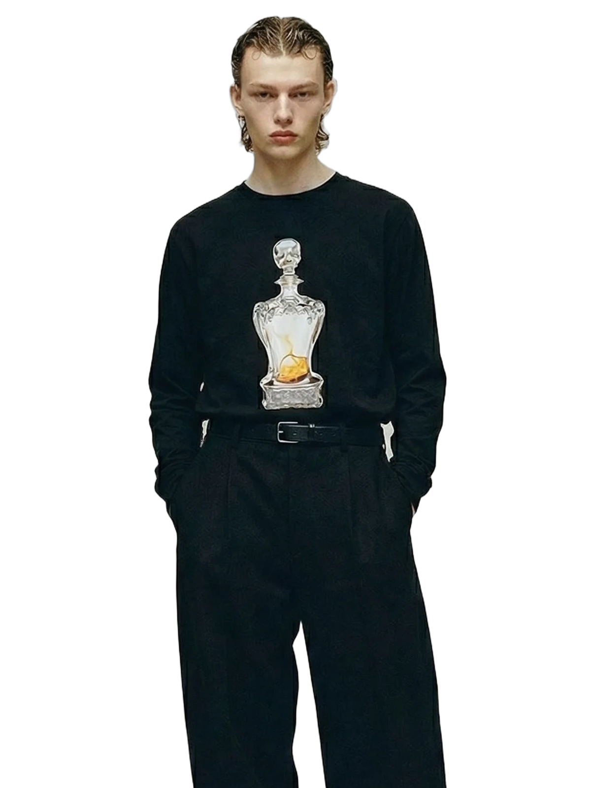 Veleno Longsleeve in black, men's cut