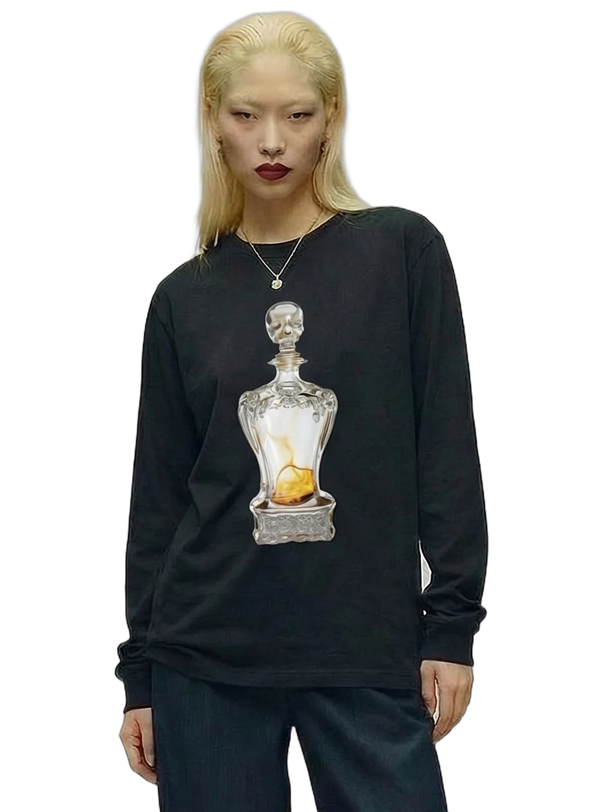 Veleno Longsleeve in black, women's cut