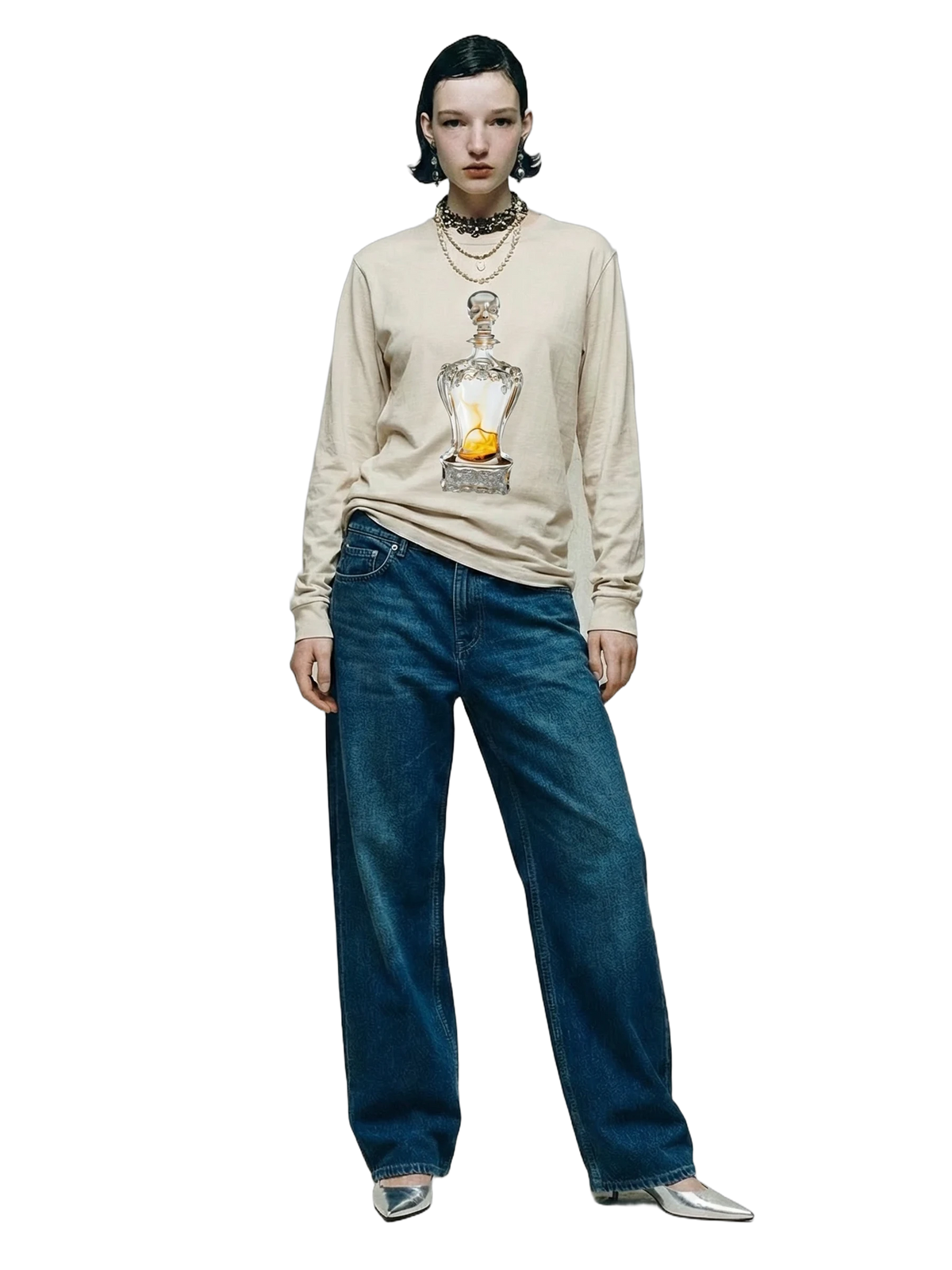 Veleno Longsleeve in natural, women's cut