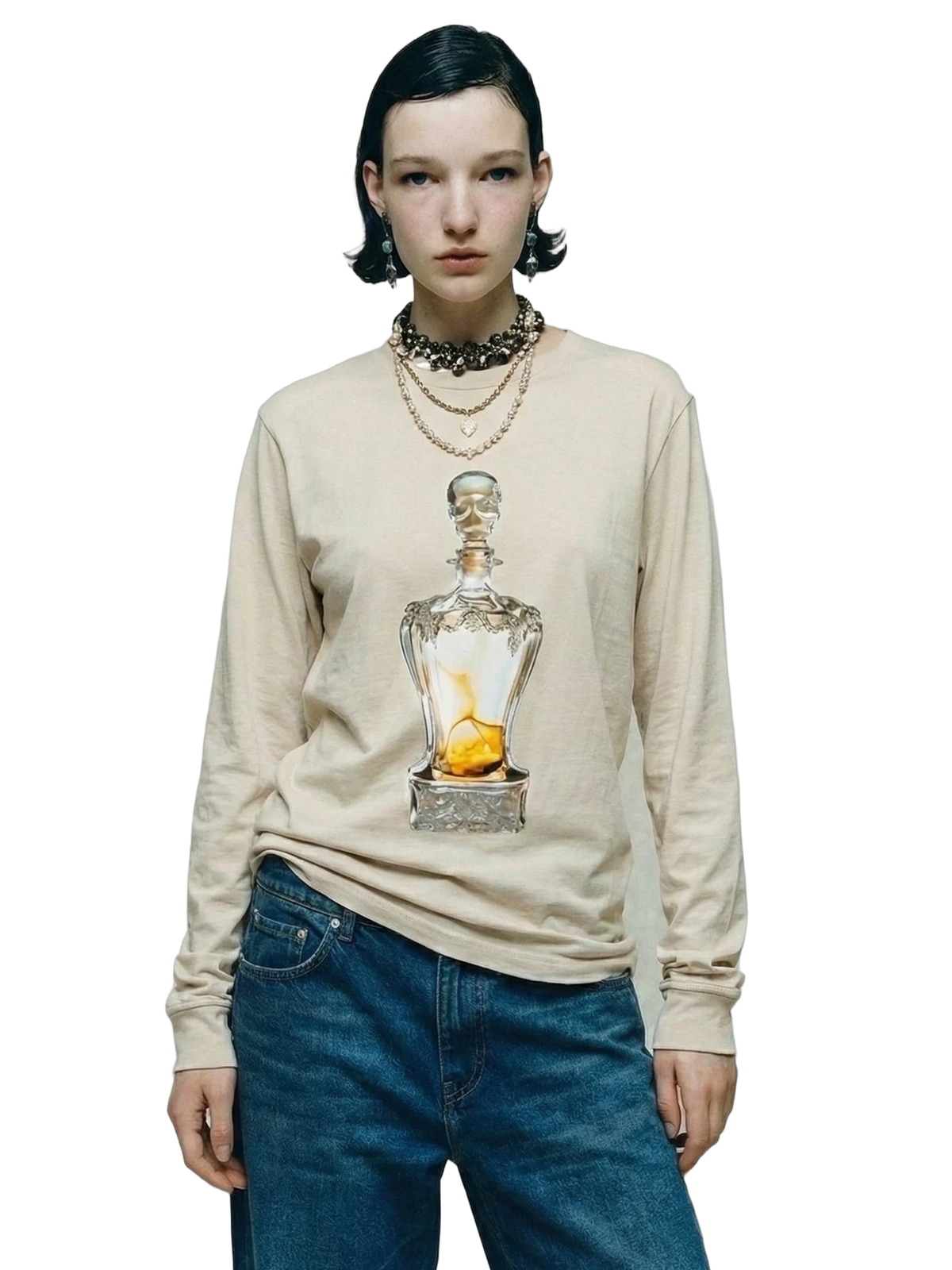 Veleno Longsleeve in natural, women's cut
