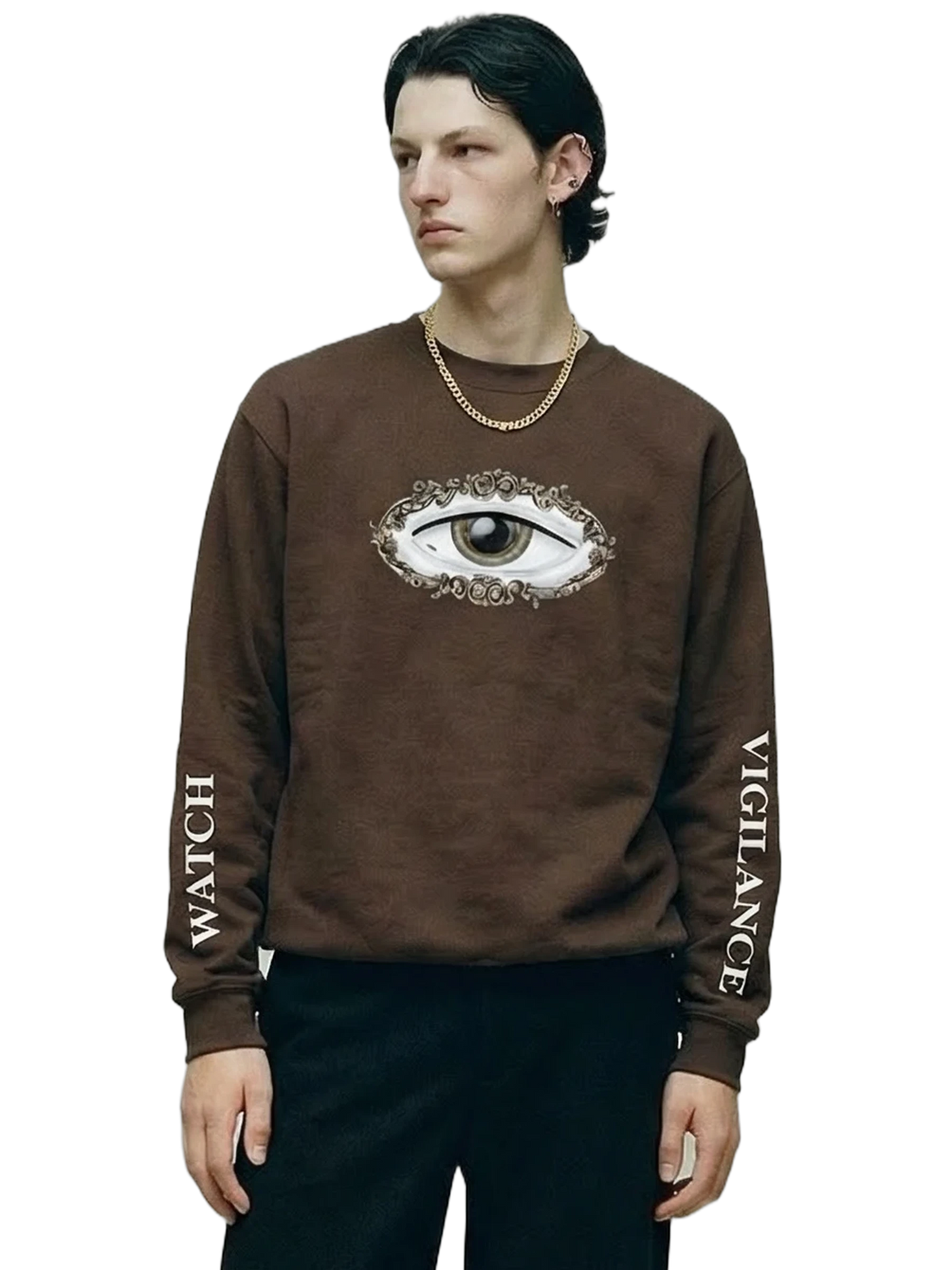 Vigilans Crewneck in brown, men's cut