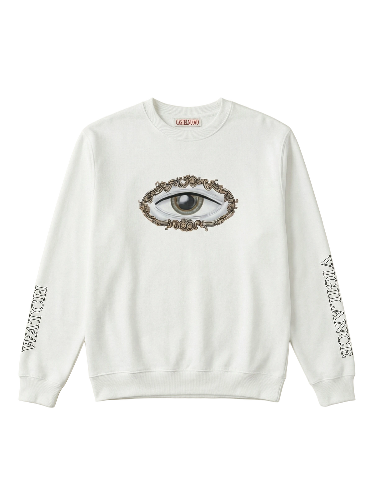 Vigilans Crewneck in white, men's cut