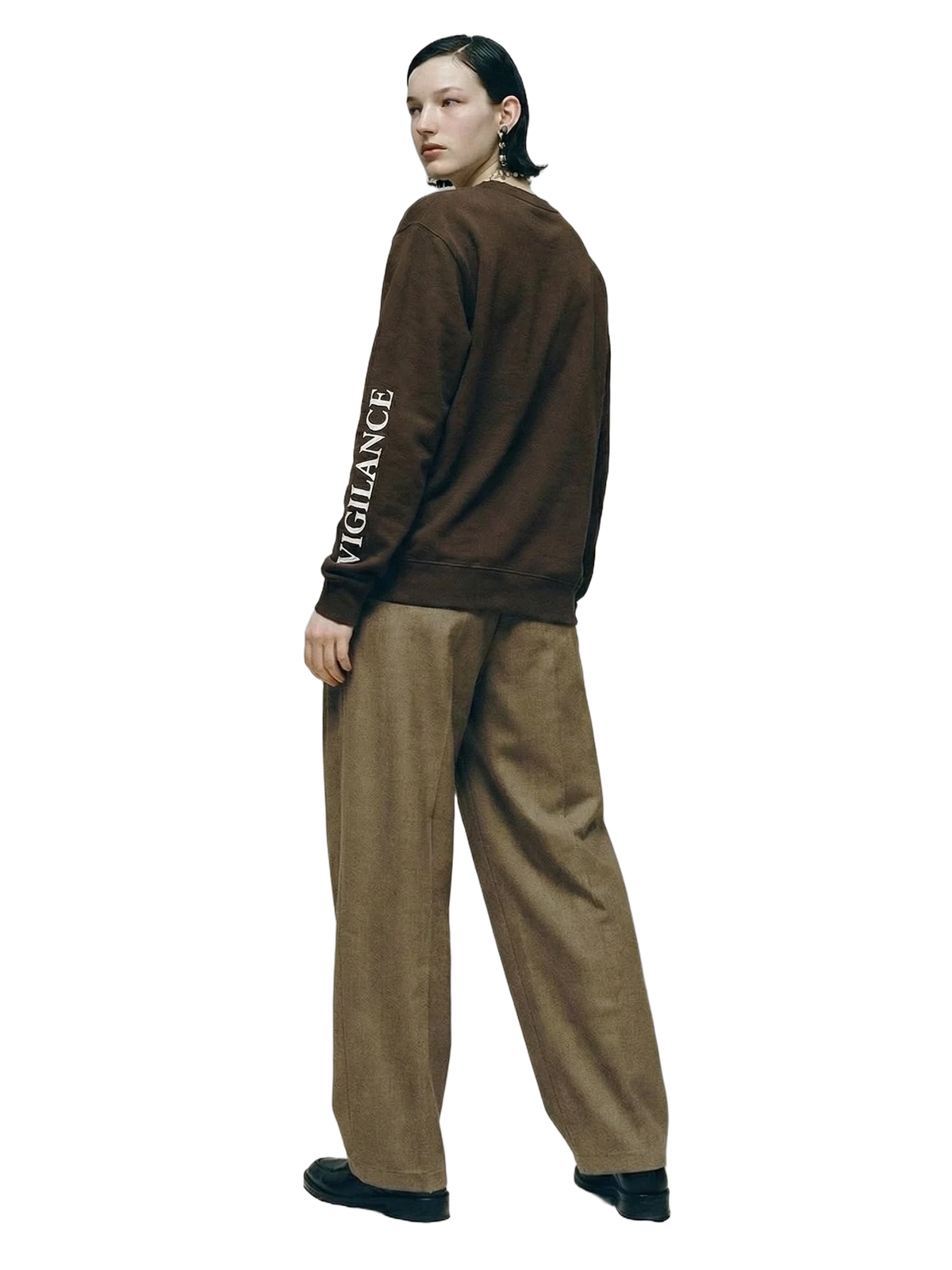 Vigilans Crewneck in brown, women's cut
