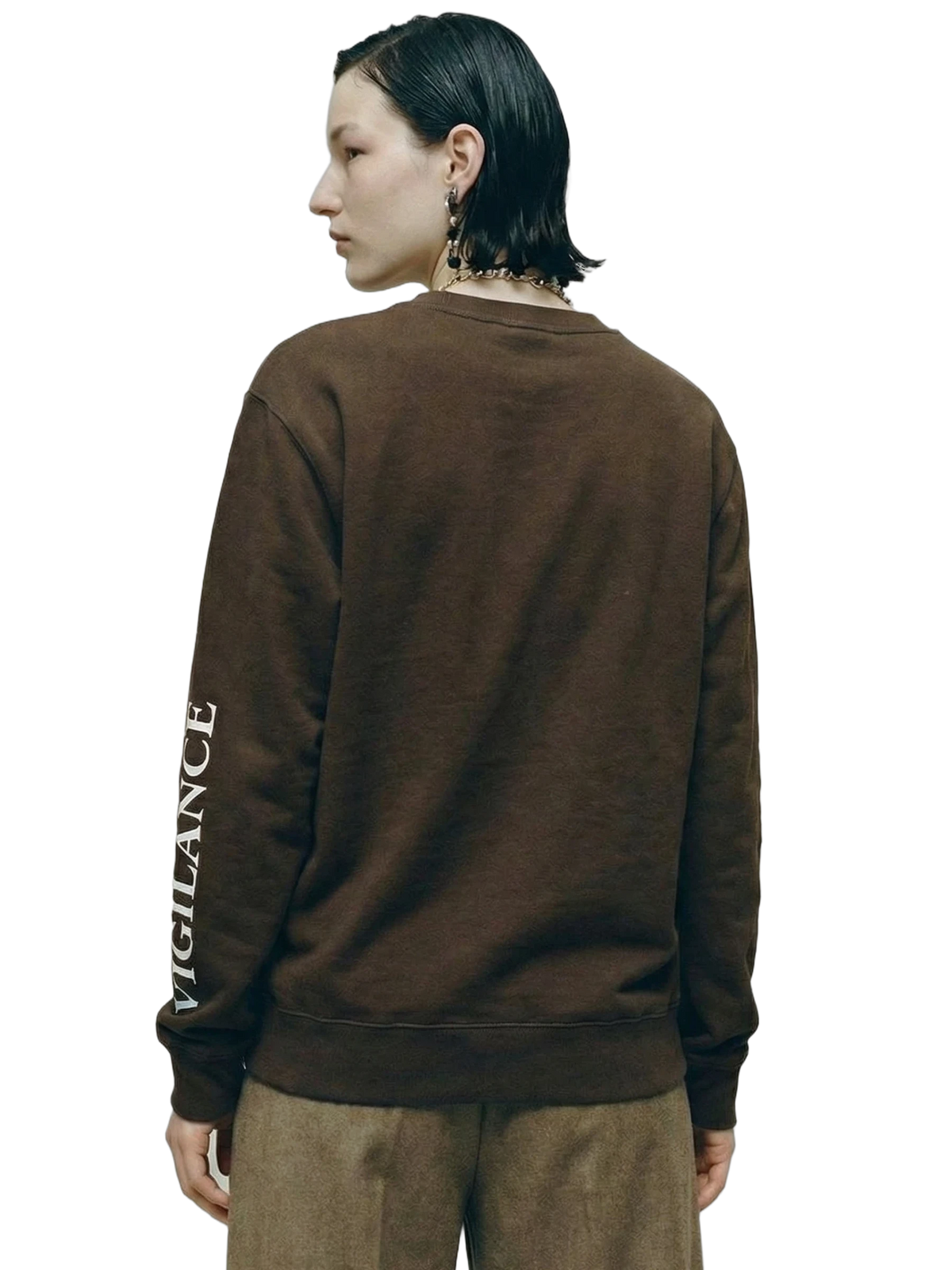 Vigilans Crewneck in brown, women's cut