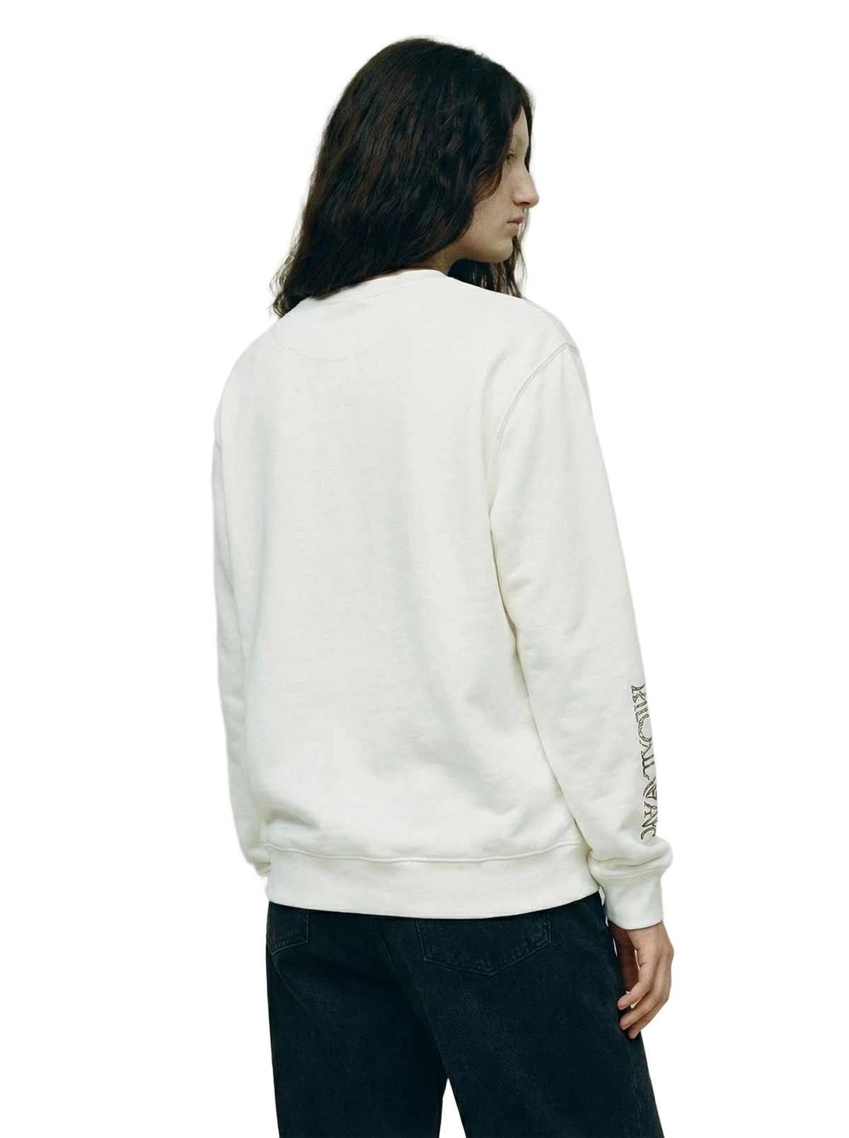 Vigilans Crewneck in white, women's cut