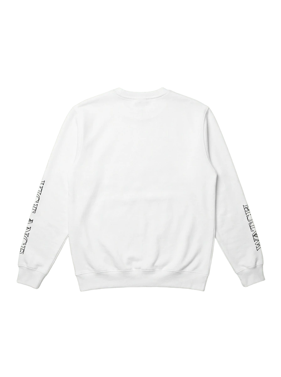 Vigilans Crewneck in white, women's cut