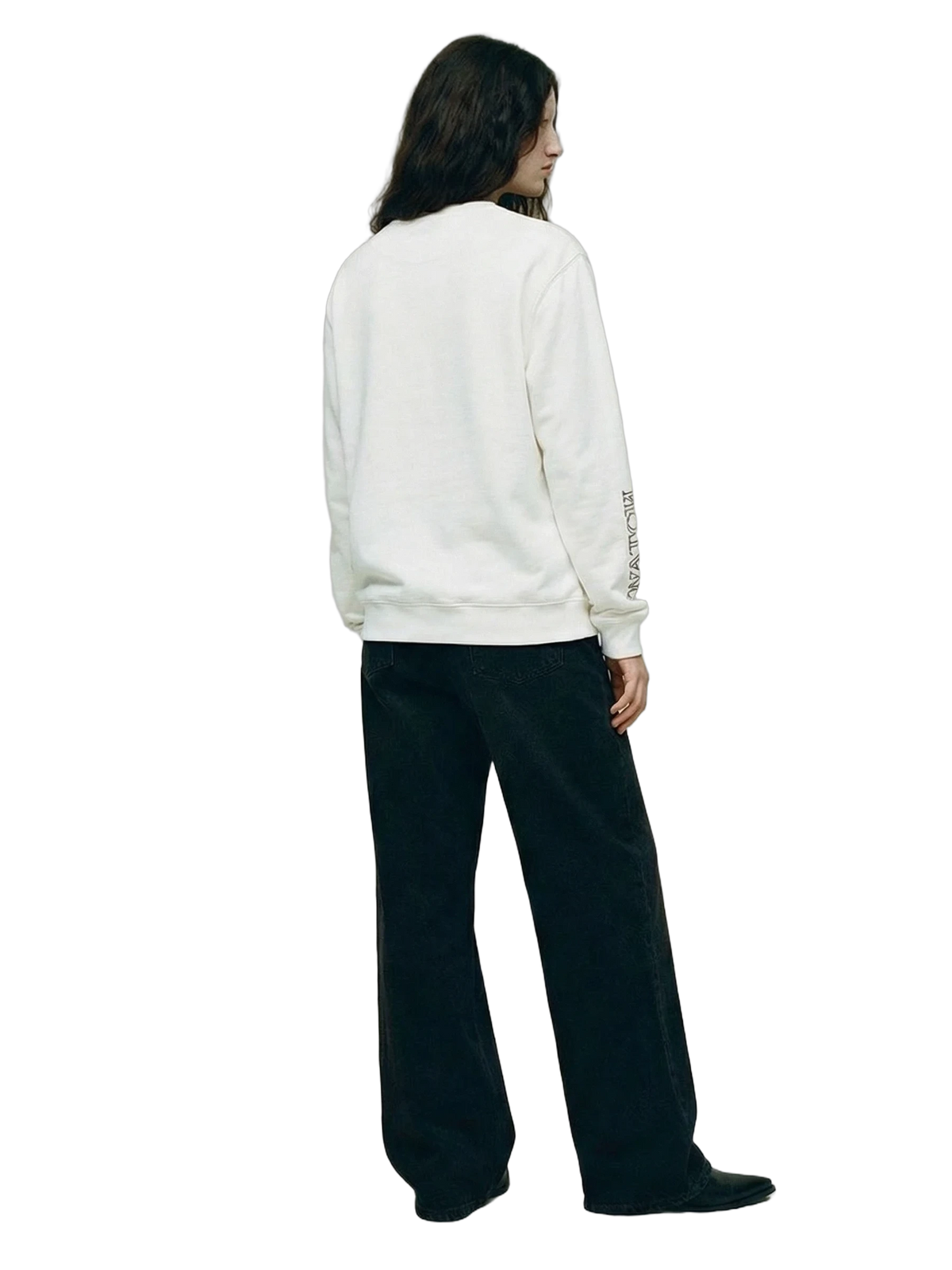 Vigilans Crewneck in white, women's cut
