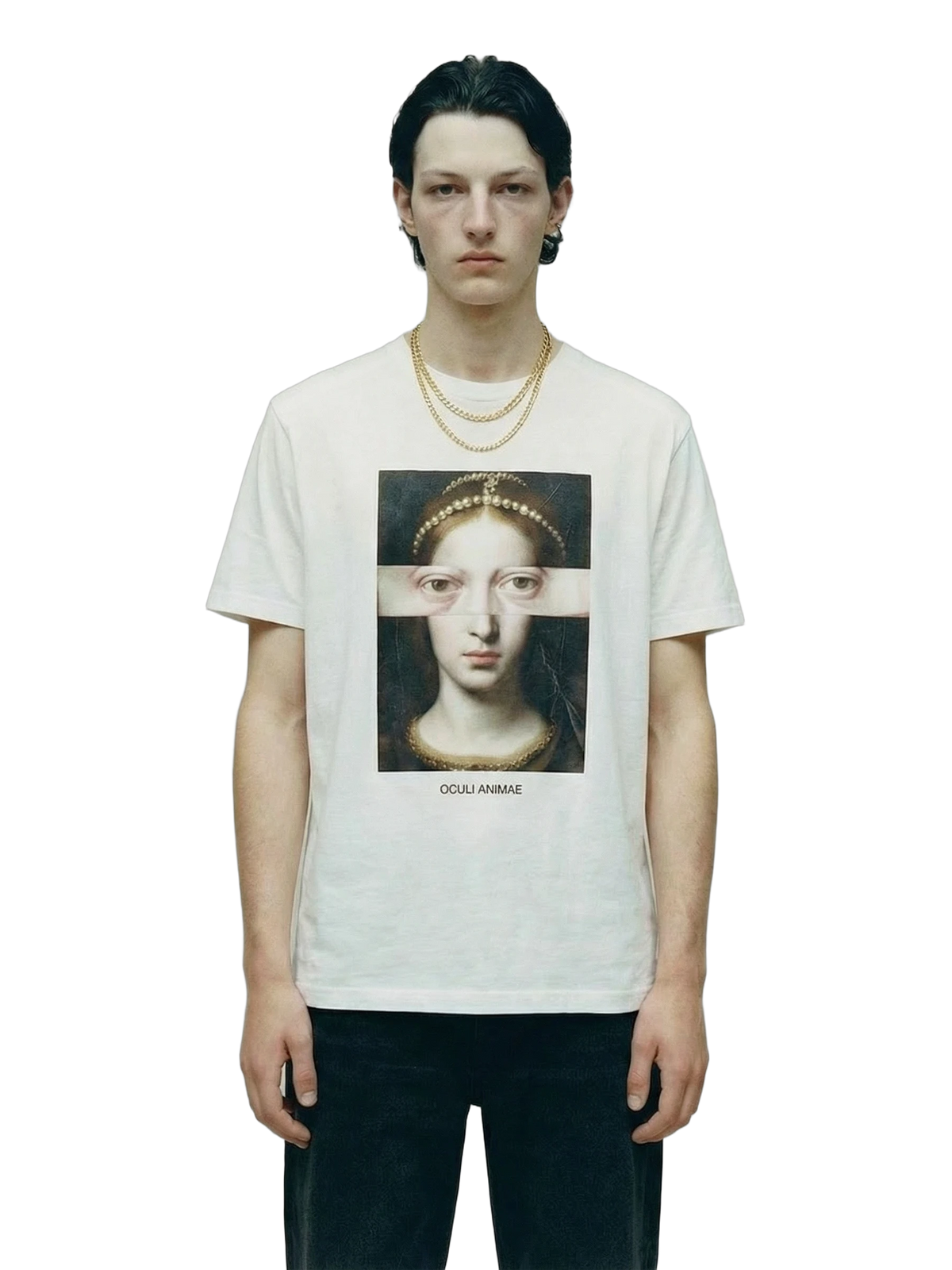 Vultus Tee in white, men's cut