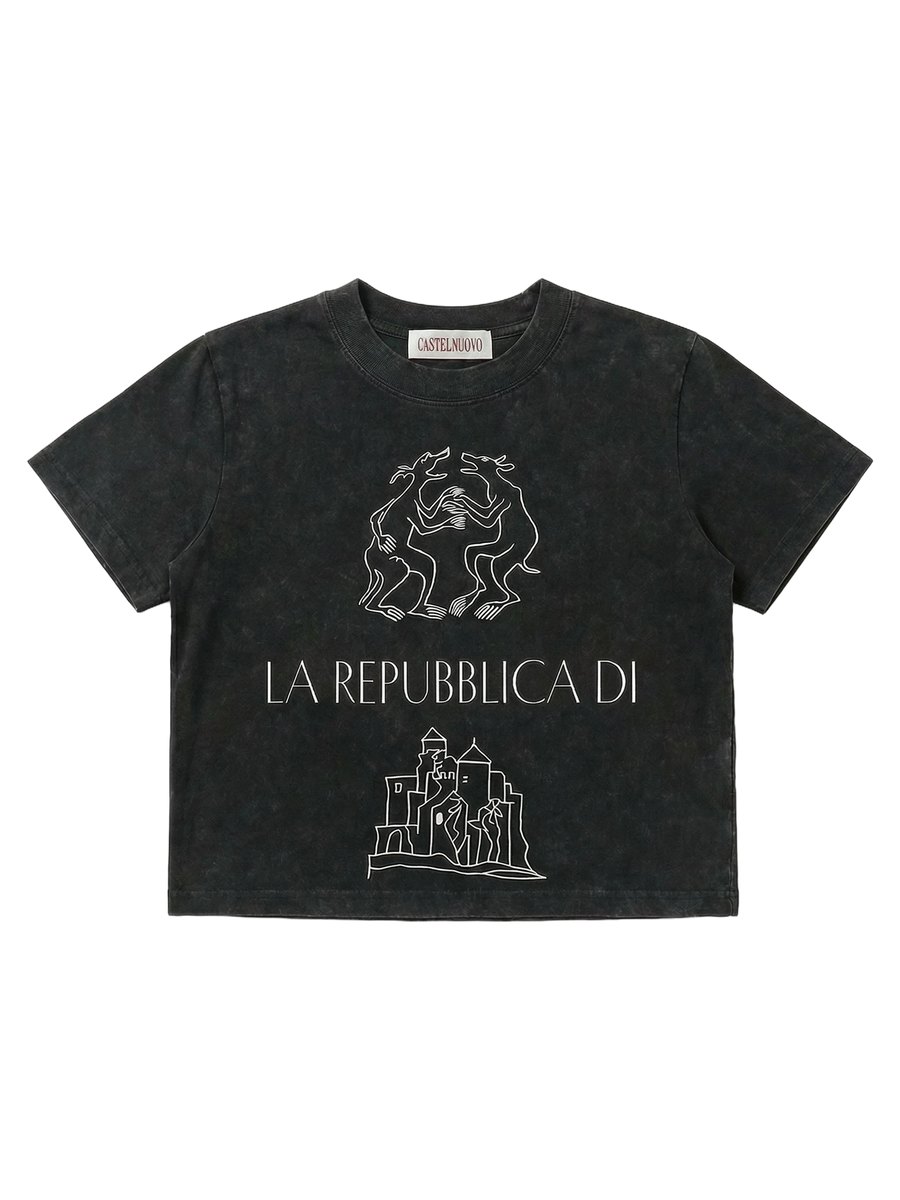 Emblem Crop Tee