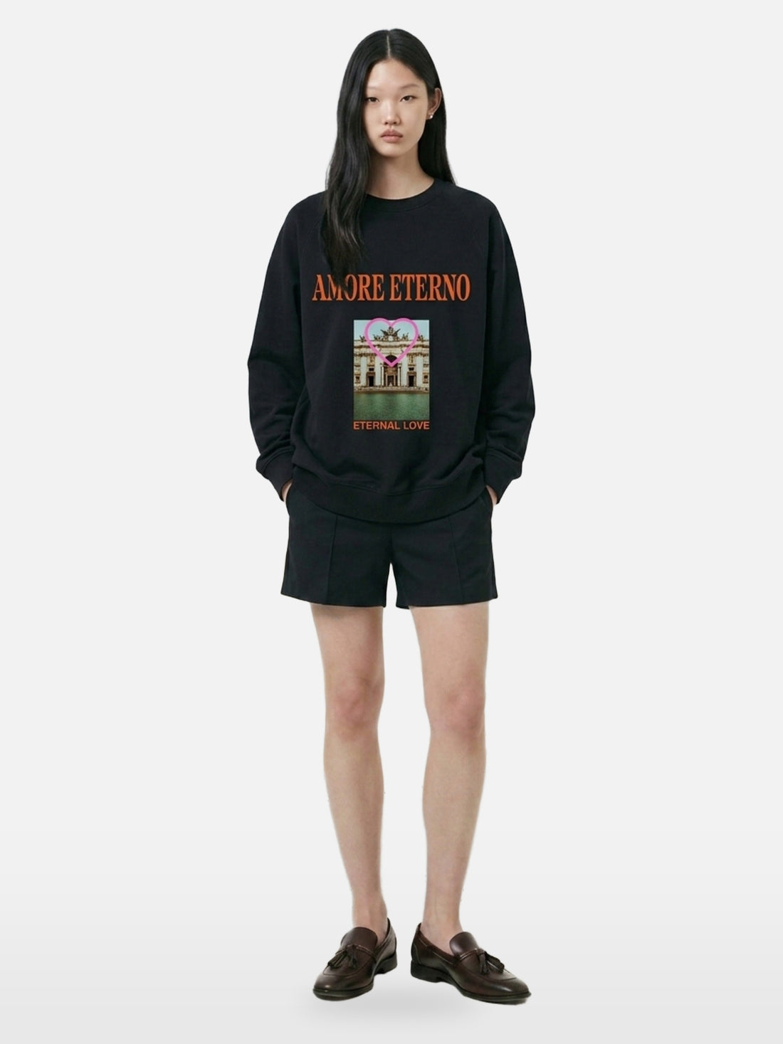 Eternity Club Sweatshirt in black, women's cut