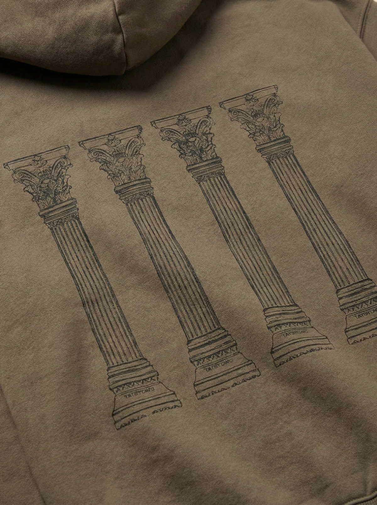 Pila Hoodie in clay, print detail